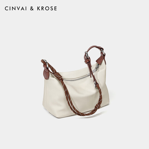 Cinvai/Krose Offizielle Website Kleine C/K -Kissenbeutel Frauen 2025 Frauentasche große Kapazität Crossbody Body Casual Umhängetasche Achselhöhlen -Achselhöhlen -Achselhöhle aus Weiß - CK Damensasche sendet die Herz der Freundin der Freundin.