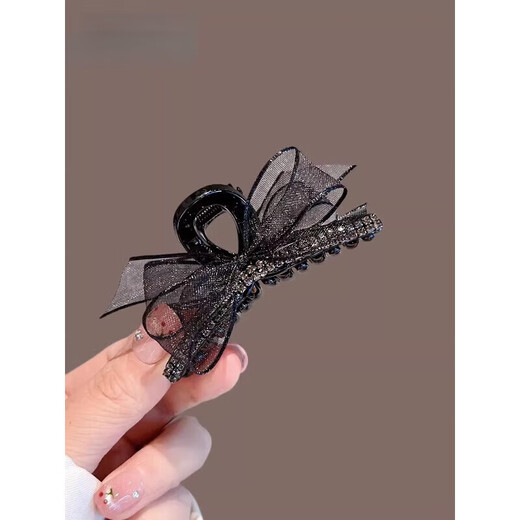 Liwo temperamento negro de malla de malla raspando flequillo de frente pequeño sujetado la cabeza de la cabeza del cabello medio atado clip d12052