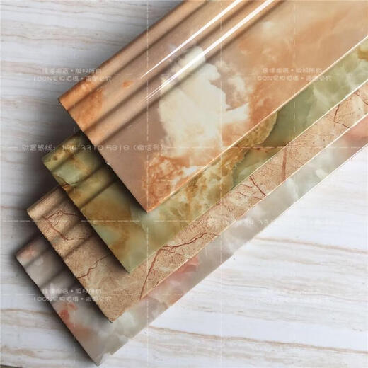 三栖虎仿大理石踢脚线瓷砖贴脚线地脚线客厅边线波导线门槛石阳角线 16811