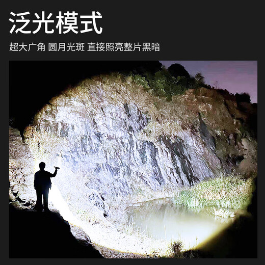 TLXT手电筒强光可充电式户外超亮远射小型迷你便携家用耐用氙气led灯 9900W普亮 1代入门 待3天
