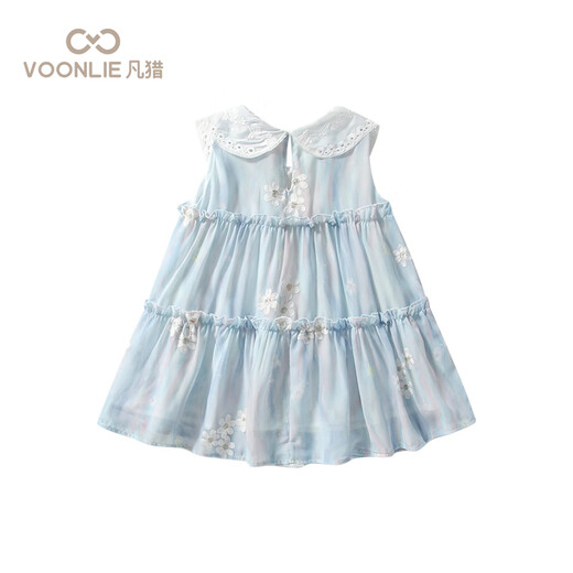 
Fanhuo girls dress summer 2025 new fashionable children's princess skirt little girl baby vest skirt summer blue 80 cm