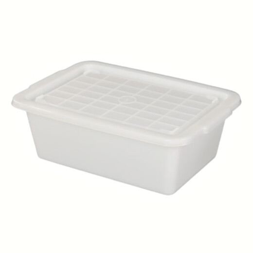 Storage box with cover is extra thick plastic box with lid rectangular commercial food basket fresh storage box stall sealed box buckle box 693 length 32 width 22 height 11 cm