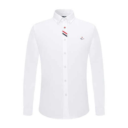 Navigare Italienisch kleines Segelboot Langarm Pendler Hemd Herren Herbst Oxford Spinnen knackig Casual Shirt High-End-Inch-Hemd Männer gebleicht L /40