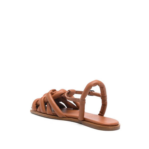 HEREU women's sheepskin footbed fish mouth sandals square heel comfortable and versatile summer other women's sandals NUDE / NEUTRALS 40