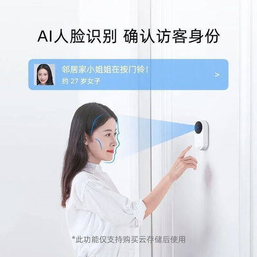 Xiaomi Mi Bian Eco-Chain Brand Smart Video Tourbell con cámara Electronic Cat Eye Mobile Remote Intercomitis Hejiaqi Aplicación CMDR001W [Aplicación Hejiaqian] Estándar una cámara One Camera