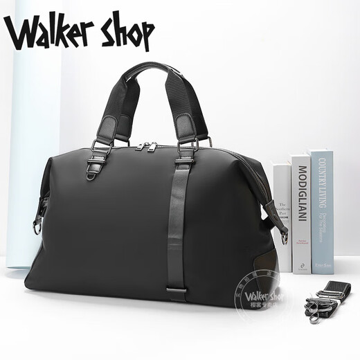 Walker Shop sac de voyage étanche grande capacité voyage d'affaires à courte distance sac à main sac de sport de fitness pour hommes sac à bandoulière multifonctionnel noir petite taille 29*19*49