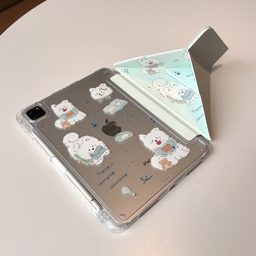 Defensor de la belleza y adecuado para ipad air7 funda protectora 11 pulgadas 2025 ipad11 (A16) funda protectora con ranura para bolígrafo 2024Pro hibernación magnética en forma de Y funda rígida para tableta ipad Satsuma cachorro Y Y plegable con ranura para bolígrafo air4/air5/air6/air7