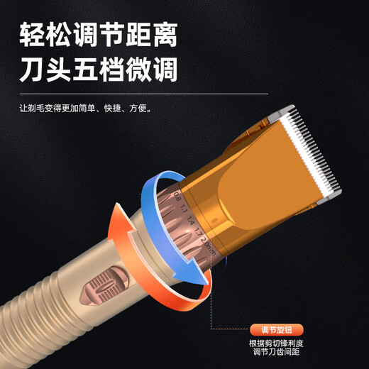 DINGNAI high-power wired dog wool shear electric clipper high-power shaver pet hair pusher wool electric clipper golden pet shear 36V plug-in