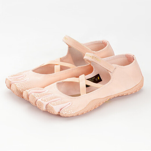 Laura Star 1023 women's five-finger shoes indoor fitness sports yoga Pilates soft sole non-slip dance training pink natural foot feel丨anti-slip texture丨open 36