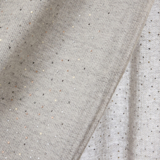 
ERDOS 25 autumn and winter pure cashmere thin sequin fashionable versatile women's shawl scarf Seagull gray 200cmX65cm