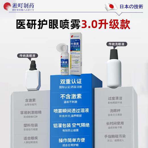 
Songcheng Pharmaceutical Lutein Eye Protection Spray Water Eye Wash Relieve Fatigue Itching Dry Vision Blur Foreign Eye Protection Tool