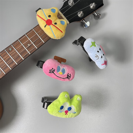 Sijie Marke Rongdetang niedliche kleine Tier Cartoon Volkslieder Ton Clip E -Gitarre Ukulele Sprachklammentuner rot