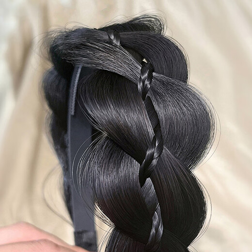 Jiaoxuefei Jiaoxuefei fishbone braid wig headband brown and black new twist braid hairpin hair bundle headband braided headwear