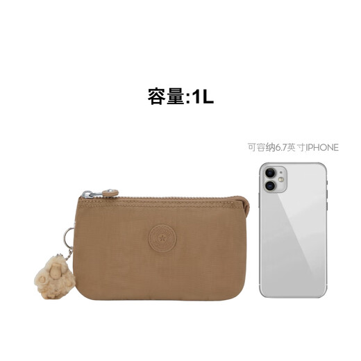 Keplin Women's 2025 Autumn and Winter New Lightweight Canvas Bag Fashion Small Card Holder Clutch | CREATIVITY L L-Light Tan