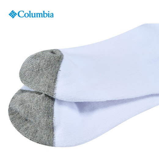 Columbia哥伦比亚户外男女通用时尚双色组合一对装运动袜RCS673 WH1 L