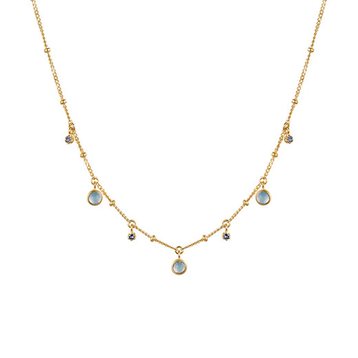 Arsis Silver Jewelry Secret Garden Midsummer Blues Pendant Necklace Exquisite Temperament and Versatile Clavicle Chain as a Birthday Gift for Your Girlfriend Midsummer Blues Pendant Necklace