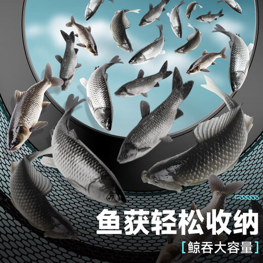 Yuzhiyuan fish protection net bag for fishermen, black pit wild fishing net, thickened rubberized portable storage small fish protection net fishing gear 40cm 3m honeycomb rubberized thickening and reinforcement