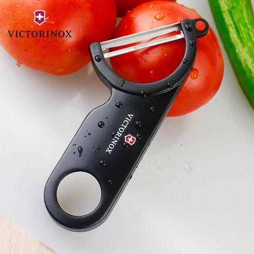 VICTORINOX Victorinox Germany imported Swiss soft peeling knife for household peeling and peeling fruit and potato peeling tool oblique version black