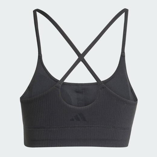 Adidas women's ALL ME RIB LS low-intensity yoga Pilates sports fitness bra ALL ME soft skin feel JL5541 M