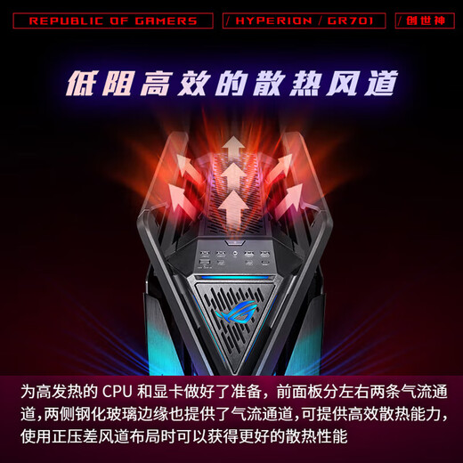 Asus ROG Player Country GR701 Creation God Asus BTF Back Insert Back Edition Full Tower Esports Side Transparent Chassis [Consulting Customer Service Reduction] [Unpacking Special Price] GR701