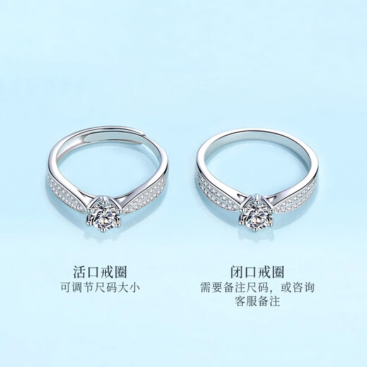 Pt950 Platinum Moissanite Diamond Ring Starlight Queen 18K Gold Ring Wedding Proposal Ring for Girlfriend Holiday Gift Light Luxury Starlight Queen 2 Carat Diamond Ring Live Mouth Adjustable Size