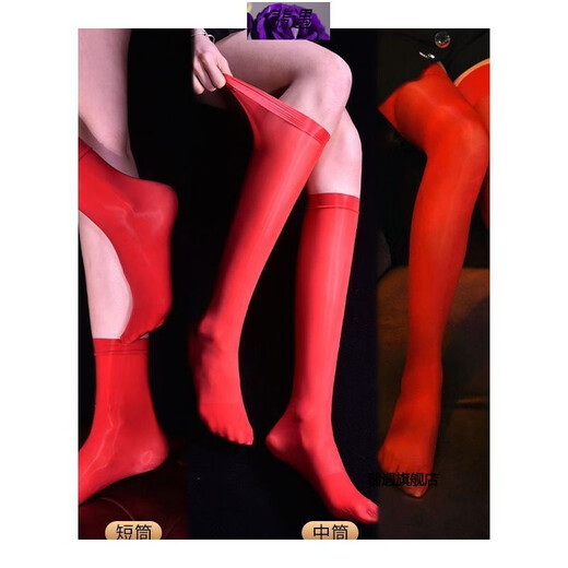 Lanyijia's new oily horse oil socks short socks for couples silky invisible black stockings jk medium tube stockings steel wire short black 1 pair horse oil oily (medium tube socks)