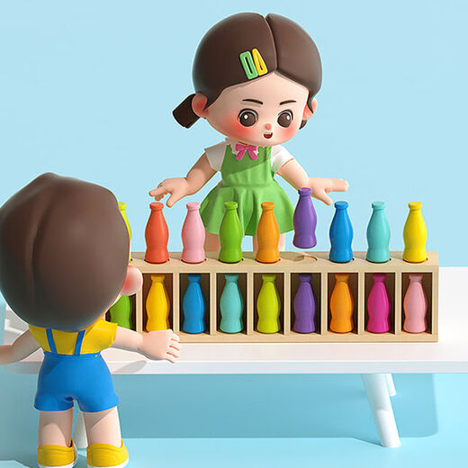Dongzhitiandi goten Flasche Memory Logik Denkweise Training Tabletop Spiel Kinderspielzeug -Getränkepaar Farbpaar Match -Getränk -Paar Match -Getränk -Paar Match Match Match Match