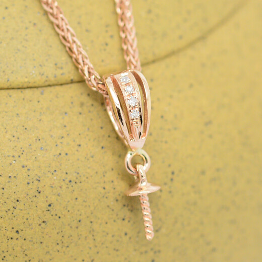 Pool example 18K gold pearl pendant buckle 18K gold buckle wholesale 18K gold beads universal shape buckle head K gold accessories 18K gold