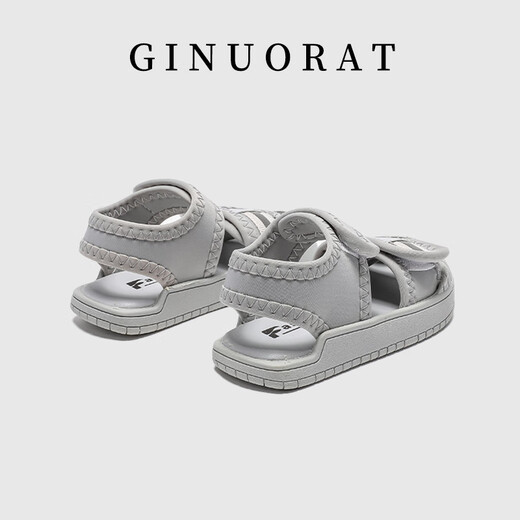
Chino Mouse 2025 Summer Children's Soft Sole Sandals Baby Walker Functional Shoes Star Gray 13 Inner Length cm_(18 sizes)