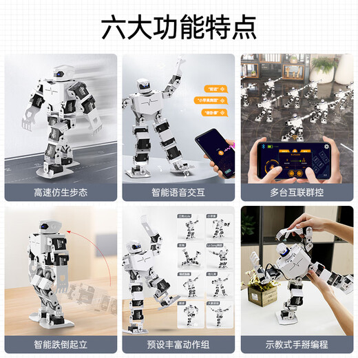 Fantasy dance Fighting Humanoide inteligente Robot Robosoul H5S Educación de fabricantes Robot puede Competencia de control de voz de teléfono móvil Robot Bionic White Terminado Producto Terminado