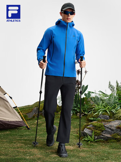 Fila Herren neuer Sommer im Freien Sport einfacher Basis-Kapuzenjacke für 2025 Wumei Blue-Bu M 170/92A/M.