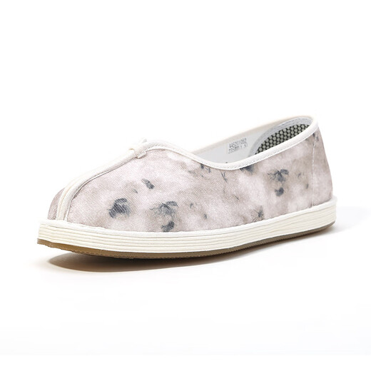 Laomeihua (Laomeihua) Spiegel Blume Wasser Mond Sommer Hanfu-Stoff Schuhe Tausendschichtige Sohle gestickte Frauenschuhe graue Blume 36