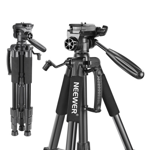 NEEWER/SAB264 camera tripod with monopod, SLR, micro-Single phone, rocker arm tripod, live photography, selfie, video stand, trekking pole, night fishing light, limited time special offer, 142cm grade - aluminum alloy - more stable and lighter