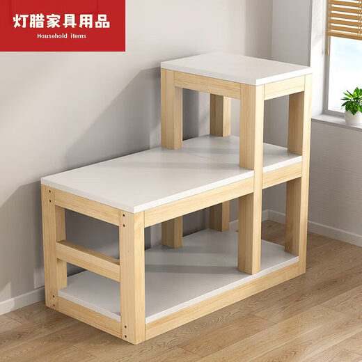 Difang Einfache neue chinesische Fischtank -Rack -Basis Festholz -Lagerregal mit hoher und niedriger Bodenregal Kombination Blumenregal Wohnzimmer Fischtankschrank Schwarze Walnuss 60*3520*35110