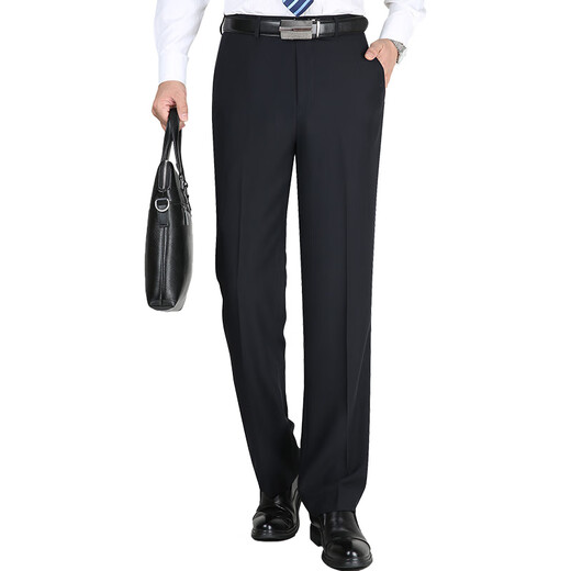Pierre cardin 2025 spring and summer new men's casual pants middle-aged and elderly loose straight business casual no-iron suit pants Gentleman gray 9906# thin style 29 (2 feet 2 waist circumference)