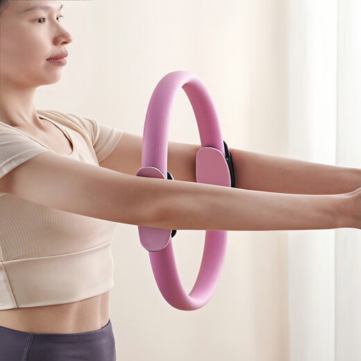 Yuanzu Pilates Circle Fitness Limbs Resistance Yoga Circle Multifunctional Home Slimming Leg Training Buttocks Muscle Trainer Pink One (Pressure Approximately 6KG