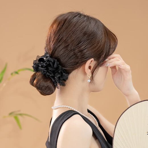 Chimera (CHIMERA) Fluffy Hair Volume Bow Ball Hair Clip Ponytail Clip Girl Birthday Gift