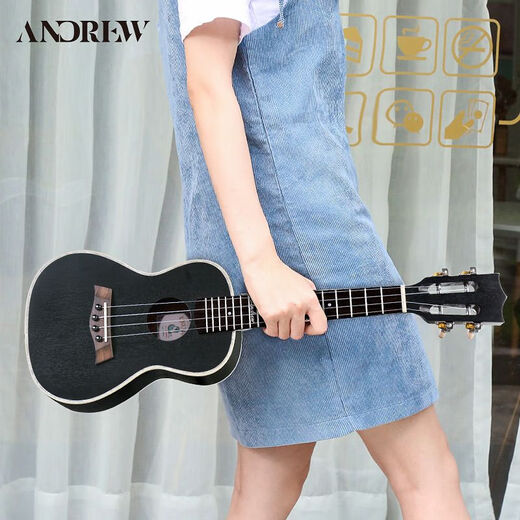 
Zani 23-inch ukulele boy and girl beginner Ukulele black ukulele small guitar [Vector board] 23-inch classic peach blossom core + big gift bag