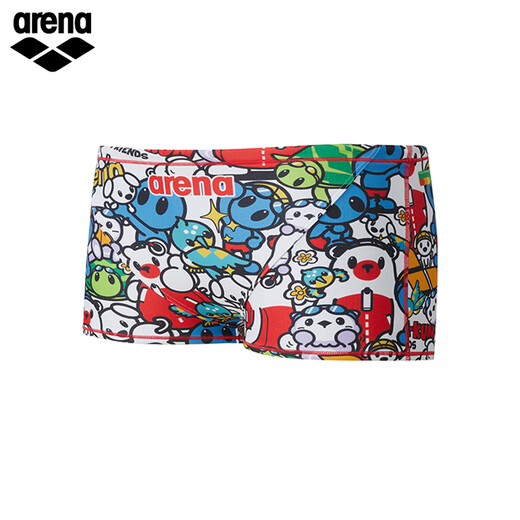 Arena 2025 neues Produkt süße Serie Herren-Badehose, Sport, Freizeit, bequem, lebendige Anti-Chlor-Boxer-Badehose weiß/blau (WHBL) L