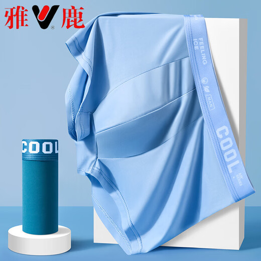 
Yalu underwear men's ice silk cool boxer pants summer thin large-size shorts boy boxer pants 9905 black + dark gray + light blue + light green 4 strips L 80-100Jin [Jin equals 0.5 kg]
