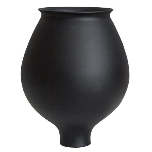 Neue chinesische einfache Keramik matte schwarze Keramikglas Vase-Sensing Wohnzimmerzubehör Licht Luxusblumenarrangement mittelalterliche Ornamente 9273-3
