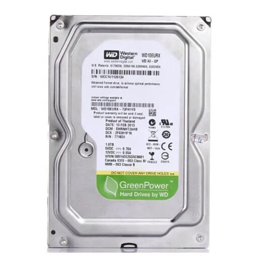 西部数据（WD）原装1T台式机硬盘1TB监控录像机1000G串口SATA3蓝盘绿盘