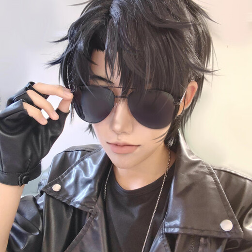 Apocalypse Century Black Blind Men and Women Same Style Motorcycle Cos Suit Leather Coat Men's Loose Handsome Jacket Trendy Ins Leather Jacket Top Black Black Blind Man Same Style L