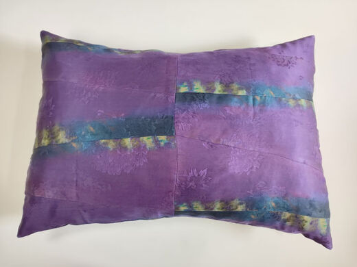 桑蚕丝 单面香云纱手工拼布枕套 抱枕套 靠垫套 不含芯 1048*48cm