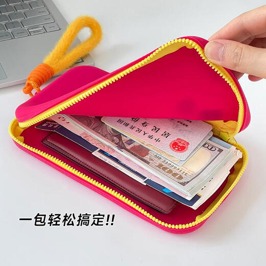 SANQIHU Passport Clip de protección Boletería Bolsa de billetera Integrado Pase de embarque portátil Pase Zipe en el extranjero Bolsa de almacenamiento de ID de pasaporte Gris y blancos ID de almacenamiento de ID