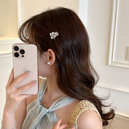 Chimera (CHIMERA) Starry Sky Flower Language Gentle Flower Side Bangs Clip Broken Hair Mouth Clip Hairpin Women's Headwear Girl Birthday Gift