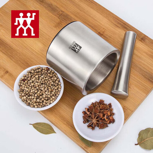 ZWILLING German-made 316 stainless steel garlic pounder, garlic pounding bowl, garlic press, multifunctional garlic mortar, 316 stainless steel pounding bowl