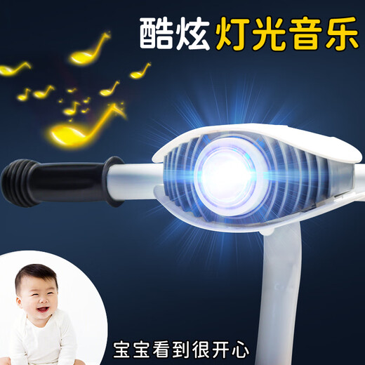 活石儿童三轮车脚踏车宝宝手推车婴儿遛娃神器滑行免充气1-6岁自行车 【折叠可躺】敞篷 可推可骑 音乐灯 1-3-6岁小孩幼儿轻便折叠高碳钢