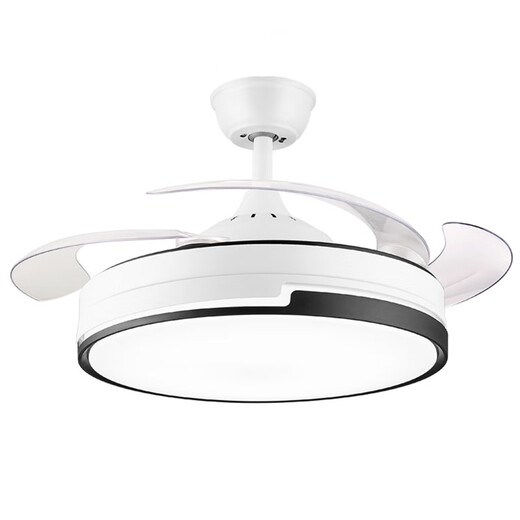 YWZR-Lüfterlichter, Esszimmer Deckenventilatorleuchten, Wohnzimmer, großer Windkraft-Schlafzimmer-Lichter im Haushalt, intelligente Frequenzumwandlung Integrierter Lüfterleuchter integriert 6623 Weißes Modell 42 Zoll + Drei-Farben-Lichtkonvertierung + Fernbedienungssteuerung