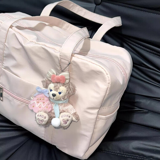 Bo Naling portable travel bag, women's large-capacity sports and fitness bag, short-distance business trip luggage bag, portable maternity bag storage bag, travel bag - pink, no pendants